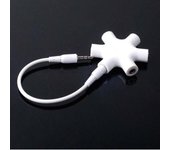 Divisor de audio para auriculares de 3,5 mm, 1 puerto macho a 2 puertos hembra, 3, 4 y 5 cables negro