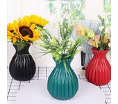 Jarrón de plástico minimalista moderno para flores, contenedor para plantas, para el hogar, la oficina, la sala de estar, mesa, centro de mesa, adorno decorativo. verde