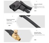 Adaptador de boquilla de tubo de extensión para bomba de aire de 10/20/30/40/60 cm con manguera de desinflado, conector de bomba eléctrica para inflador de aire, accesorios