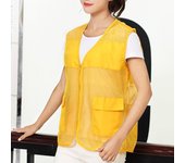 Chaleco al aire libre suave transparente Unisex chaleco al aire libre con cremallera ropa de trabajo chaleco pesca chaleco de carga ropa de hombre L negro