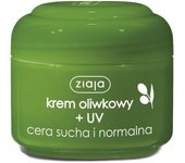 Crema facial protectora UV con aceite de oliva Ziaja, 50 ml, diseñada para pieles secas y normales