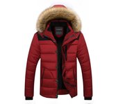 Parka cálida de invierno para hombre, chaqueta informal con capucha para hombre, Parkas de nieve sólidas con forro de piel, abrigos térmicos gruesos de talla grande M