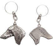 Saluki, galgo persa, galgo árabe, galgo gacela: colgante de perro bañado en plata, adorno para bolso, colgante para mochila de la marca Art-Dog plata
