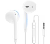Auriculares con cable Auriculares Nuevos Jack HIFI Calidad de sonido Ajuste de volumen DAC Graves profundos Sin retardo Auriculares Compactos Cancelación de ruido Con micrófono blanco