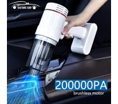 Aspirador de coche inalámbrico de 200000Pa, Robot aspirador de mano inalámbrico, aspirador de Gran succión de doble propósito para el hogar, Motor sin escobillas Brushless motor upgrade
