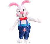 Disfraz de conejito de Pascua para adulto, disfraz inflable de Pascua, disfraz de cuerpo completo para hombre y mujer, mono para fiesta de cosplay One Size