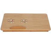 Escritorio portátil plegable de bambú para computadora portátil, mesa ajustable para portátil, bandeja con cajón blanco