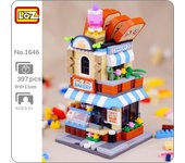 LOZ 1646 City Street panadería tienda de pan tienda de comida restaurante arquitectura 3D Mini bloques de construcción de juguete para niños