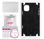 Adhesivo protector apgo para la parte trasera y laterales compatible con Apple iPhone 11, película envolvente, lámina, vinilo - Patrón de camuflaje negro
