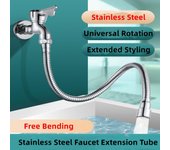 Extensor de grifo universal de acero inoxidable de 360°, boquilla antisalpicaduras, aireador, manguera flexible para fregadero, accesorios de cocina 30cm