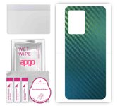 Adhesivo protector trasero apgo compatible con Realme Narzo 50 5G, lámina de vinilo - Patrón Carbono Camaleón CAKA1