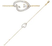 Les Trésors De Lily [L3846] - Pulsera chapada en oro 'Love' oro blanco - 20x12 mm oro