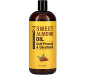 Seven Minerals, Sweet Almond Oil, Cold Pressed and Unrefined, Unscented, 32 fl oz (950 ml)