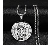 12 Constelaciones Collar colgante Zodiaco Géminis Signo Collar para hombres Mujeres a mejor amigo Familia Cumpleaños Cadena de regalos Joyería