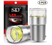 2 uds P21W LED 1156 BA15S BAU15S PY21W BAY15D bombilla LED 1157 P21/5W R5W LED COB luces de señal de coche 12V 24V 6000K blanco 1157 BAY15D P21/5W