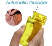 Enhebrador de agujas automático, herramienta de bricolaje, máquina de coser manual para el hogar, dispositivo de hilo automático, enhebrador de agujas automático, Accesorios para el hogar amarillo