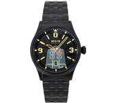 Reloj automático AVI-8 Flyboy Capcom 1942 Pixel Edición Limitada Midnight Ace Esfera Negra AV-4121-33 para hombre con correa adicional negro