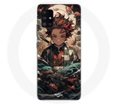 Coque Maniacase pour Samsung Galaxy A51 5G demon slayer Tanjiro anime manga