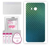 Adhesivo protector trasero apgo compatible con HTC U11, lámina de vinilo - Patrón Camaleón de Carbono CAKA1