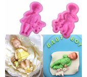 Moldes de silicona líquida para Tartas, moldes para Chocolate, cubitos de hielo, jabón, Fondant, decoración, herramientas de decoración de pasteles girl