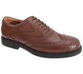 Scimitar Hombres Wing Cap Brogue Oxford Zapatos 11 UK marrón