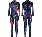 Mono digital para mujer, disfraz de cosplay, mono de noche con mangas de leopardo XL