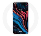 Coque pour Huawei P8 Lite 2017 Texture abstraite bleu noir rouge