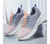 Zapatillas de malla para mujer, cómodas, para correr, tenis, entrenamiento deportivo, ligeras, transpirables, con cordones y antideslizantes. 36