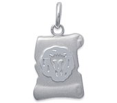 Les Trésors De Lily [I9063] - Pendentif Argent 'Lion' argenté - 13x15 mm