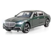 1:Simulación a escala 24, modelo de coche de aleación S400L, sonido y luz, colección de coches de juguete extraíbles, colección para niños, regalo de decoración 1/24-23x8.8x6.5cm verde