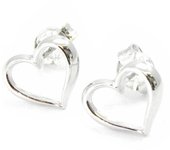 Les Trésors De Lily [I4211] - Boucles Argent 'Love' argenté (rhodié) - 8x6 mm plata