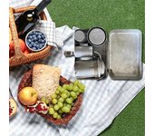 Kit de café expreso vintage, portátil, para acampar, mini cafetera de viaje nostálgica para amantes del café, para uso al aire libre. A