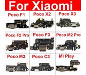 Cable flexible para conector de puerto de carga USB con micrófono para Xiaomi Mi Poco F1 F2 Pro Poco X3 X2 C3 Mi Play, piezas de reparación Mi Play  Copy