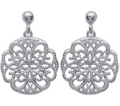 Les Trésors De Lily [J4157] - Boucles Argent 'Chorégraphie' argenté (rhodié) - 20x15 mm plata
