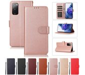 Cartera de cuero caso para Samsung Galaxy A02S A03S A12 A21S A31 A32 A50 A51 A52 A70 A71 A72 S22 Ultra S21 FE S20 FE S10 Plus S9 S8 Samsung S21 FE azul
