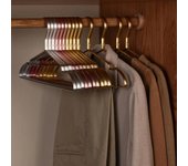 Perchas doradas mate (5/10/15/20 unidades), de aleación de aluminio, para guardar ropa en el armario, antideslizantes y duraderas, organizadores colgantes para vestidos. 5PCS plata