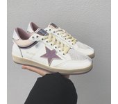 Zapatos retro de piel blanca desgastada para mujer con estampado de estrellas de leopardo - Zapatillas casuales de moda primavera 2025 35 blanco/púrpura