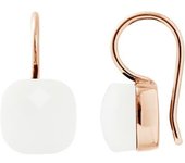 Boucles d'Oreilles - LOVA LOLA VAN DER KEEN - Cristal Blanc - Argent 925 - Or Rose - Femme