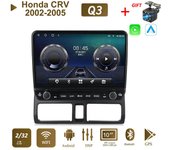 Radio estéreo para coche Android 2Din de 10 pulgadas para Honda CRV 2002-2005 con botón, reproductor de vídeo Multimedia, navegación GPS, Carplay 2+32GB