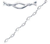Les Trésors De Lily [G3387] - Bracelet Argent 'Chorégraphie' argenté (rhodié) - 7 mm plata