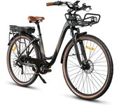 Bicicleta eléctrica SAMEBIKE RS-A07 de 28 , motor de 500 W, batería de 36 V y 13 Ah, para ciudad, ocio y comodidad. negro