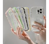 Funda protectora elástica y luminosa con borde de color para iPhone 14, XS Max, Creative Shell, 15 Pro Max y XS. iPhone 12 Pro Max