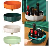 Estante giratorio para cocina, bandeja grande para almacenar condimentos, frutas, cosméticos y encimeras One Size