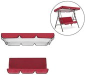 Accesorios Funda de dosel para columpio de 2 a 3 plazas 150x50x10 cm negro