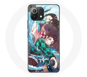 Coque pour Xiaomi Mi 11 Lite Tanjiro et Nezuko Demon Slayer Kimetsu no Yaiba Anime