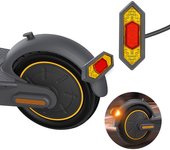 Luz de señal de giro para patinete eléctrico, luz trasera, luz de freno con manillar de dirección compatible con MAX varios colores