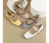 Zapatos Mary Jane casuales para mujer con hebillas en los tobillos, zapatos planos tipo ballet con punta cuadrada para mujer, zapatos planos para caminar, zapatos de vestir cómodos sin cordones 35 negro