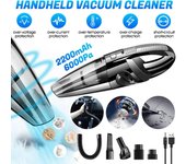 Aspiradora de mano inalámbrica de 120 W, portátil, inalámbrica, para el hogar, con succión muy potente y práctica, para el hogar y el coche