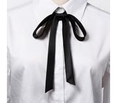 Uniforme traje camisa accesorio vintage estudiante cinta corbata pajarita satén pajarita cintas nudo champagne