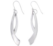 Les Trésors De Lily [G9322] - Boucles Argent 'Chorégraphie' argenté (rhodié) - 47x12 mm plata